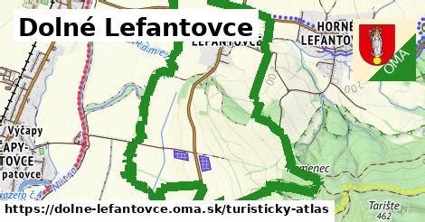 Mapa obce Dolné Lefantovce