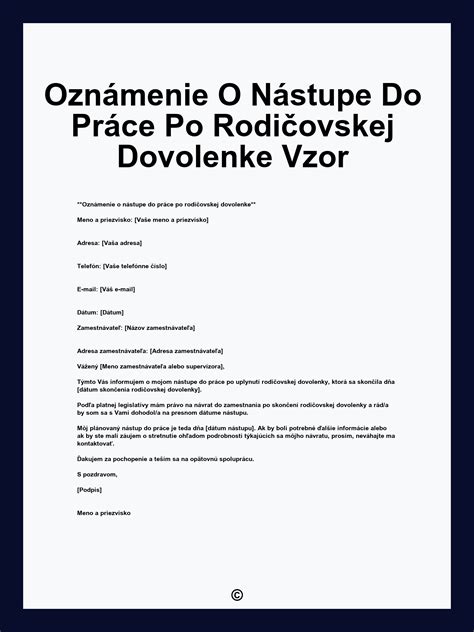 Grafika znázorňujúca kroky pri návrate do práce po rodičovskej dovolenke