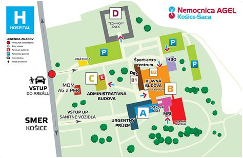 Mapa s vyznačenou polohou Fakultnej nemocnice Brno