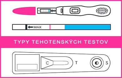 Ilustrácia rôznych typov tehotenských testov