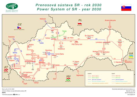 Mapa energetickej siete Slovenska