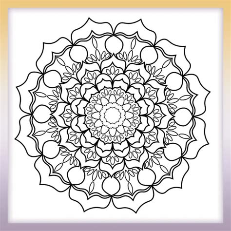 Antistresová mandala omaľovánka