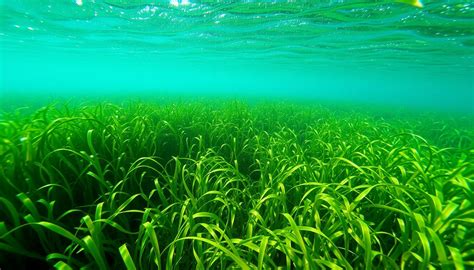 Rozprestretý porast morskej trávy Posidonia australis
