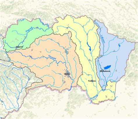 mapa povodia Bodrogu a výskyt sumčeka čierneho