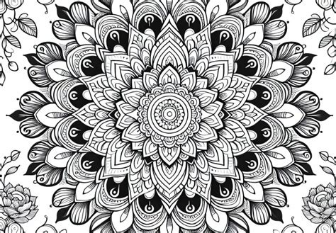 Ilustrácia mandala pre dospelých