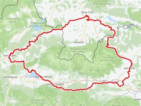 Mapa trasy z Dolného Smokovca k Žakovskej poľane