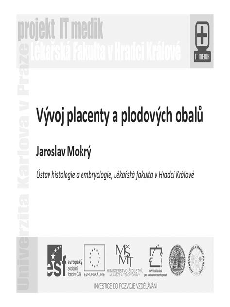 Štruktúra placenty a plodových vakov pri rôznych typoch viacplodových tehotenstiev