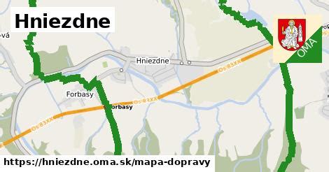 Mapa obce Hniezdne