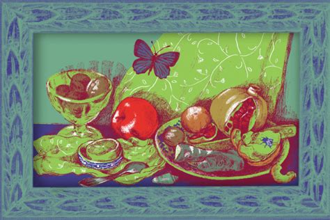 Ilustrácia dojčiacej matky konzumujúcej ovocie