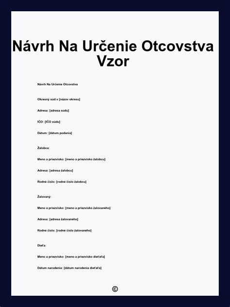 Súdne konanie o určenie otcovstva