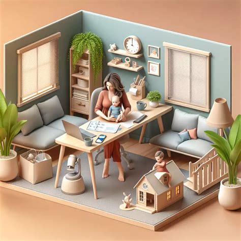 Ilustrácia rôznych možností práce z domu.