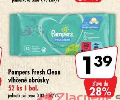 Pampers Fresh Clean vlhčené obrúsky v akcii