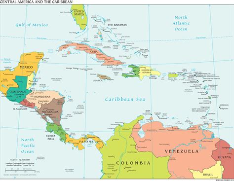 Mapa kávových oblastí Strednej Ameriky