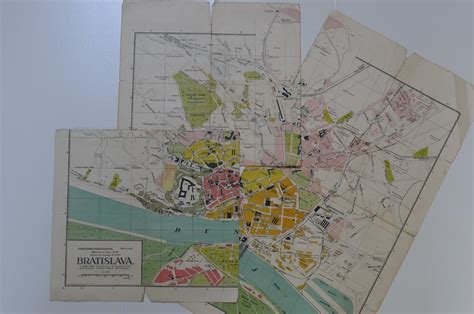 Mapa Bratislavy s vyznačenými nemocnicami