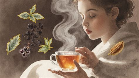 Ilustrácia: Dieťa pije čaj z lyžičky