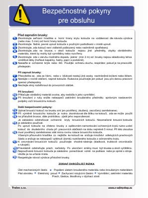 Bezpečnostné pokyny pre používanie detskej stoličky