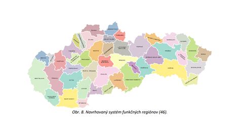 Mapa Slovenska s vyznačenými regiónmi, kde pôsobia registrované pôrodné asistentky