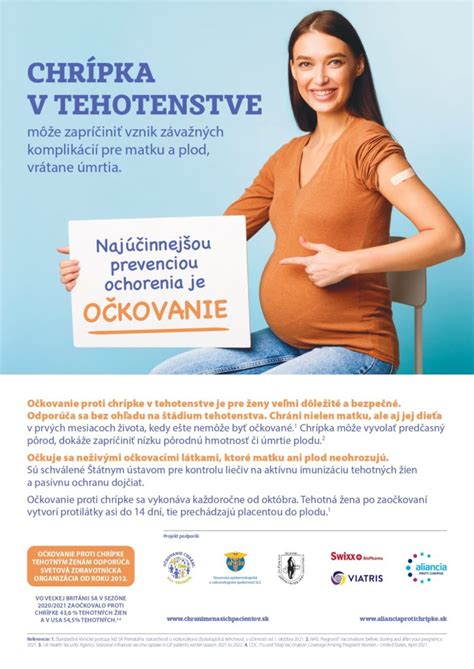 infografika o očkovaní proti chrípke v tehotenstve