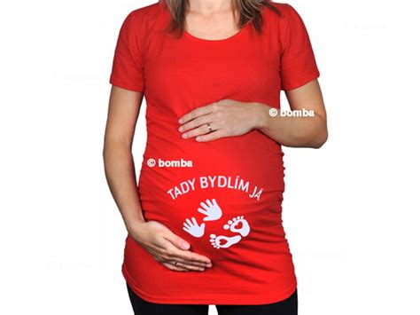 tehotenské bruško s nápisom