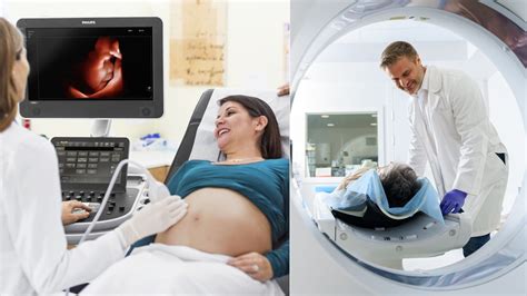 Infografika porovnávajúca ultrazvuk, CT a MRI počas tehotenstva