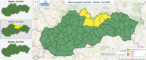 Mapa s vyznačenými oblasťami s nízkymi teplotami v zime