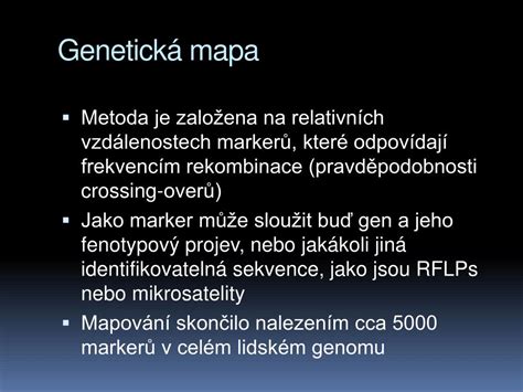 Genetická mapa chromozómov