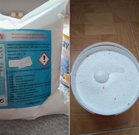 Grafika znázorňujúca zloženie pracieho prášku