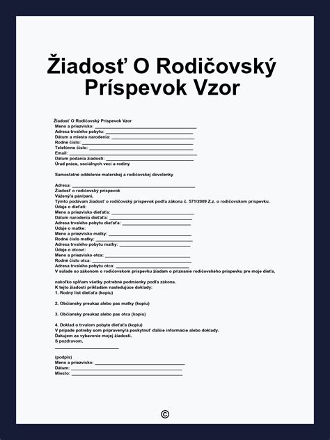 Ilustrácia procesu podania žiadosti o rodičovský príspevok