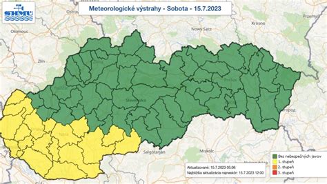 Mapa s doporučenými teplotami pre pobyt detí vonku
