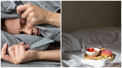 Infografika znázorňujúca potraviny, ktorým sa vyhnúť pred spaním