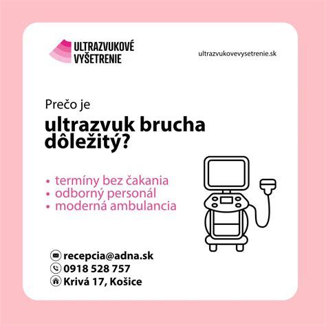 Schéma prípravy na ultrazvukové vyšetrenie