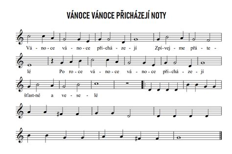 Noty s jednoduchou melódiou