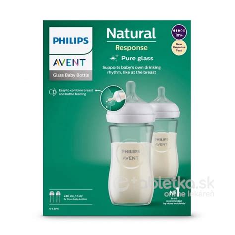 balenie sklenenej darčekovej súpravy Avent Natural Response