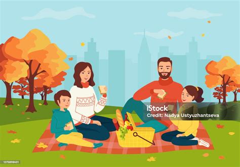 Rodina na pokojnej prechádzke v parku