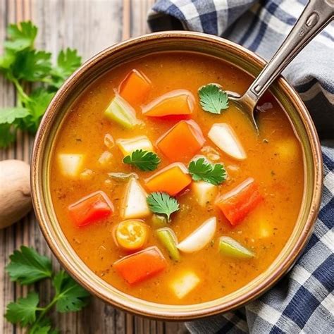 Ilustrácia farebnej zeleninovej polievky