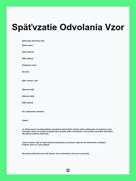 Schéma odporovacej žaloby
