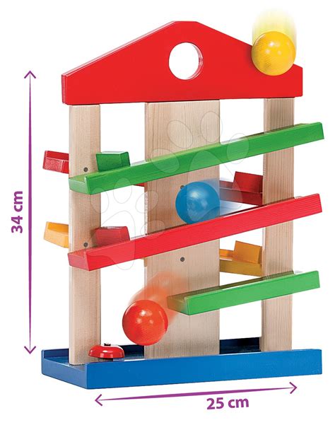 drevená guličková dráha pre deti