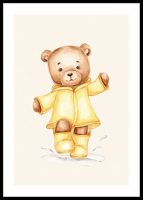 Ilustrácia medvedíka Edka s kufríkom