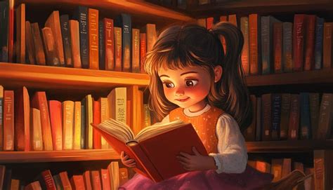 Ilustrácia detí čítajúcich knihu v posteli