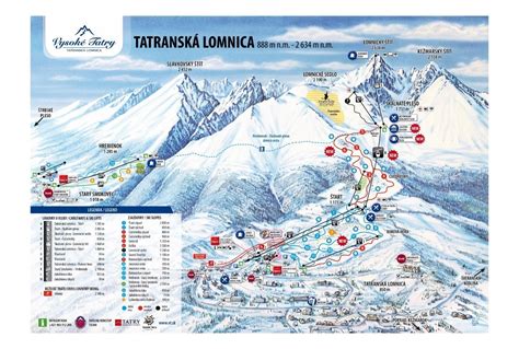 Mapa lanoviek na Lomnický štít