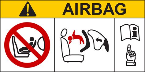 ikona vypnutého airbagu a ikona airbagu zapnutého