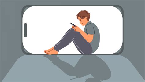 Ilustrácia problémov modernej spoločnosti - závislosť od mobilu a sociálnych sietí