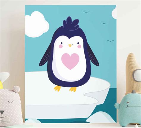 Deti vyfarbujúce obrázky tučniakov