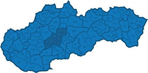 Mapa regiónu Gemer a Horné Pohronie