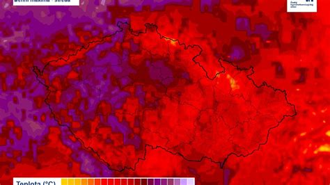 Mapa s odporúčanou dennou dobou na prechádzky v lete podľa teploty.