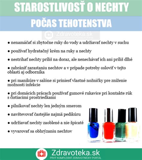 Infografika o starostlivosti o detské nechty