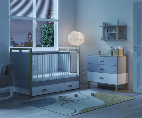 detská postieľka v pokojnej spálni