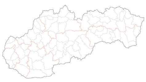 Mapa Slovenska s vyznačenými regiónmi s najvyššou a najnižšou priemernou dĺžkou života