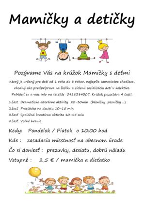 leták pre mamičky