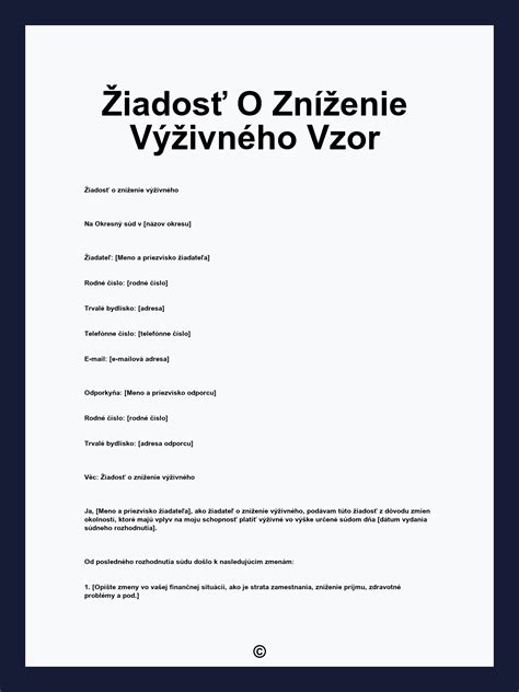 schéma znázorňujúca proces posudzovania žiadosti o zníženie výživného